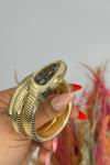 Bvlgari Gold Siyah Kadran Yılan Saat S616 Gold