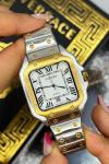 Cartier Beyaz Kadran Erkek Kol Saati S428 