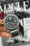 Cartier Çelik Gümüş Siyah Kadran Erkek Saat S459 