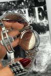 Cartier Çelik Gümüş Siyah Kadran Erkek Saat S459 