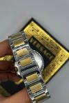 Cartier Gold Gümüş Çelik Kordon Erkek Kol Saati S544 
