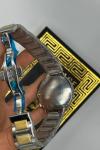Cartier Gold Gümüş Çelik Kordon Erkek Kol Saati S544 