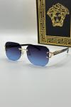 Cartier Mavi Cam Unisex Güneş Gözlüğü G1762-VLL Mavi