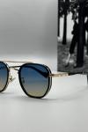 Cartier Metal Kasa Mavi Cam Erkek Güneş Gözlüğü  G1404 Gök Mavi