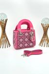 Christian Dior Lady Mini Satin Pembe Kadın Çanta VLT394