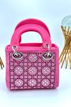 Christian Dior Lady Mini Satin Pembe Kadın Çanta VLT394