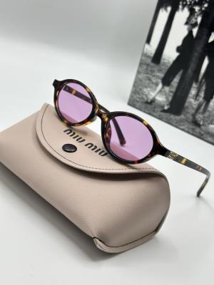 Miu Miu Yuvarlak Pembe Cam Kadın Güneş Gözlük G1999-VLL