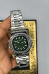 Patek Philippe Nautilus Gümüş Yeşil Kadran Erkek Kol Saat S879