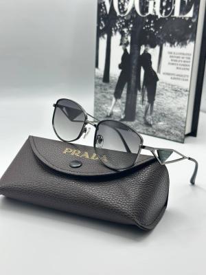 Prada Metal Kasa Kahve Cam Unisex Güneş Gözlüğü | G1375-ILY Siyah