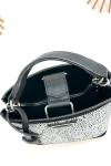 PRADA PANİER CRYSTAL SATİN BAG NEW MODEL BLACK Siyah