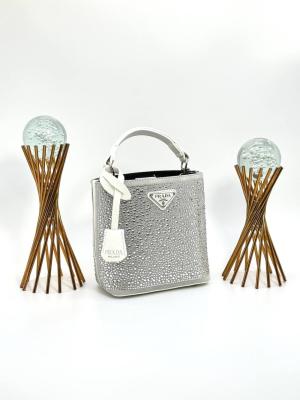 PRADA PANİER CRYSTAL SATİN BAG NEW MODEL WHİTE Beyaz