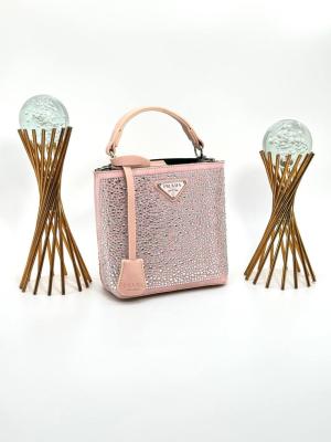 PRADA PANİER CRYSTAL SATİN BAG NEW MODEL PİNK Pembe