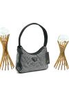 PRADA WİTH CRYSTALS MİNİ BAG BLACK-W Siyah