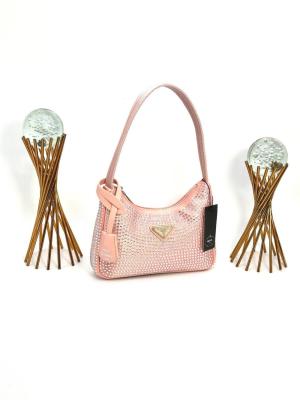 PRADA WİTH CRYSTALS MİNİ BAG PİNK Pembe