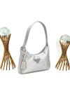 PRADA WİTH CRYSTALS MİNİ BAG SİLVER Gri