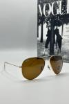 Rayban Damla Kahverengi Cam Gold Çerçeve Erkek Güneş Gözlüğü G1343 Kahverengi