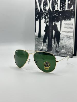 Rayban Damla Yeşil Cam Gold Çerçeve Erkek Güneş Gözlüğü  G1339