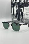 Rayban Ferrari Metal Kasa Yeşil Cam Siyah Erkek Güneş Gözlüğü G1362-ILY Siyah
