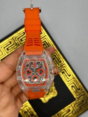 Richard Mille ChronoGraph Turuncu Mavi Erkek Saat S499 
