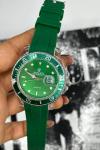 Rolex Crystal Perpetual Date Yeşil Erkek Kol Saati S514 Yeşil
