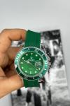 Rolex Crystal Perpetual Date Yeşil Erkek Kol Saati S514 Yeşil