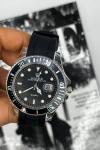 Rolex Crystal Perpetual Date Siyah Erkek Kol Saati S516 Siyah