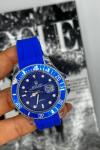 Rolex Crystal Perpetual Date Mavi Erkek Kol Saati S517 Mavi
