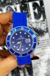 Rolex Crystal Perpetual Date Mavi Erkek Kol Saati S517 Mavi