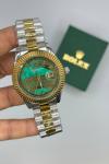 Rolex Datejust Gold Gümüş Yeşil Kadran Erkek Kol Saat S912