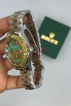Rolex Datejust Gold Gümüş Yeşil Kadran Erkek Kol Saat S912