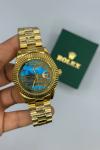 Rolex Datejust Gold Mavi Kadran Erkek Kol Saat S914