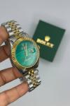 Rolex Datejust Gold Gümüş Yeşil Kadran Erkek Kol Saat S916