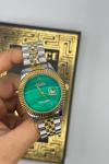 Rolex Datejust Gold Gümüş Yeşil Kadran Erkek Kol Saat S920