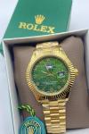 Rolex Day-Date Gold -Yeşil Kadran Erkek Kol Saati S625 