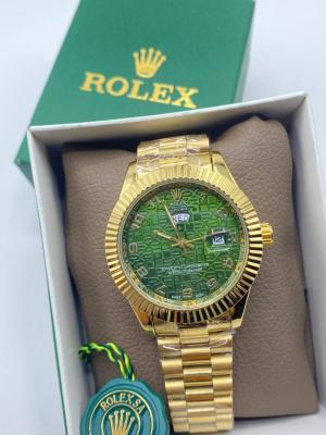 Rolex Day-Date Gold -Yeşil Kadran Erkek Kol Saati S625 