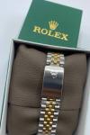 Rolex Gold-Gümüş Mavi Kadran Erkek Kol Saati S639 