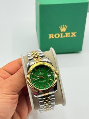 Rolex Gold- Gümüş Yeşil Kadran Kadın Saat | S723-VLL
