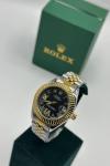 Rolex Lux Gold-Gümüş Kadın Kol Saat S851