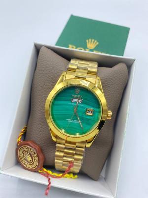 Rolex Oyster Perpetual Yeşil Kadran Kol Saati S626 Gold