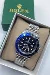 Rolex Submariner Gümüş Mavi Erkek Kol Saati S602 