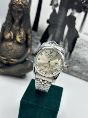 Rolex Taşlı Gümüş Saat S356 