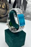 Rolex Taşlı Gümüş Saat S356 