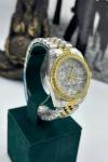 Rolex Taşlı Gold- Gümüş Kadın Saat S359 