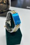 Rolex Taşlı Gold- Gümüş İçi Yeşil Kadın Saat S360 