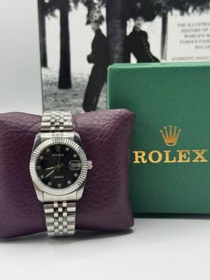 Rolex Taşlı Gümüş Kadın Saat | S605-VLL