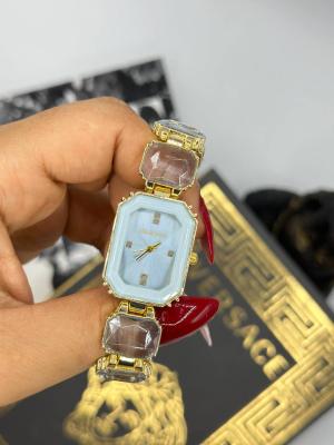 Swarovski Beşgen Gold Beyaz Taşlı Kadın Saat S415 