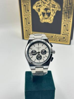 Tissot Beyaz Kadran Gümüş Crono Erkek Kol Saat S784